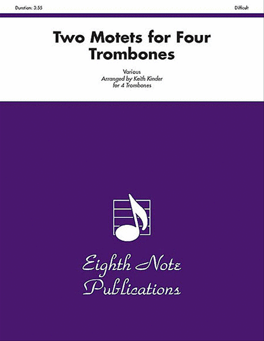 Two Motets for Four Trombones Trombone Quartet scores gallery preview page 1