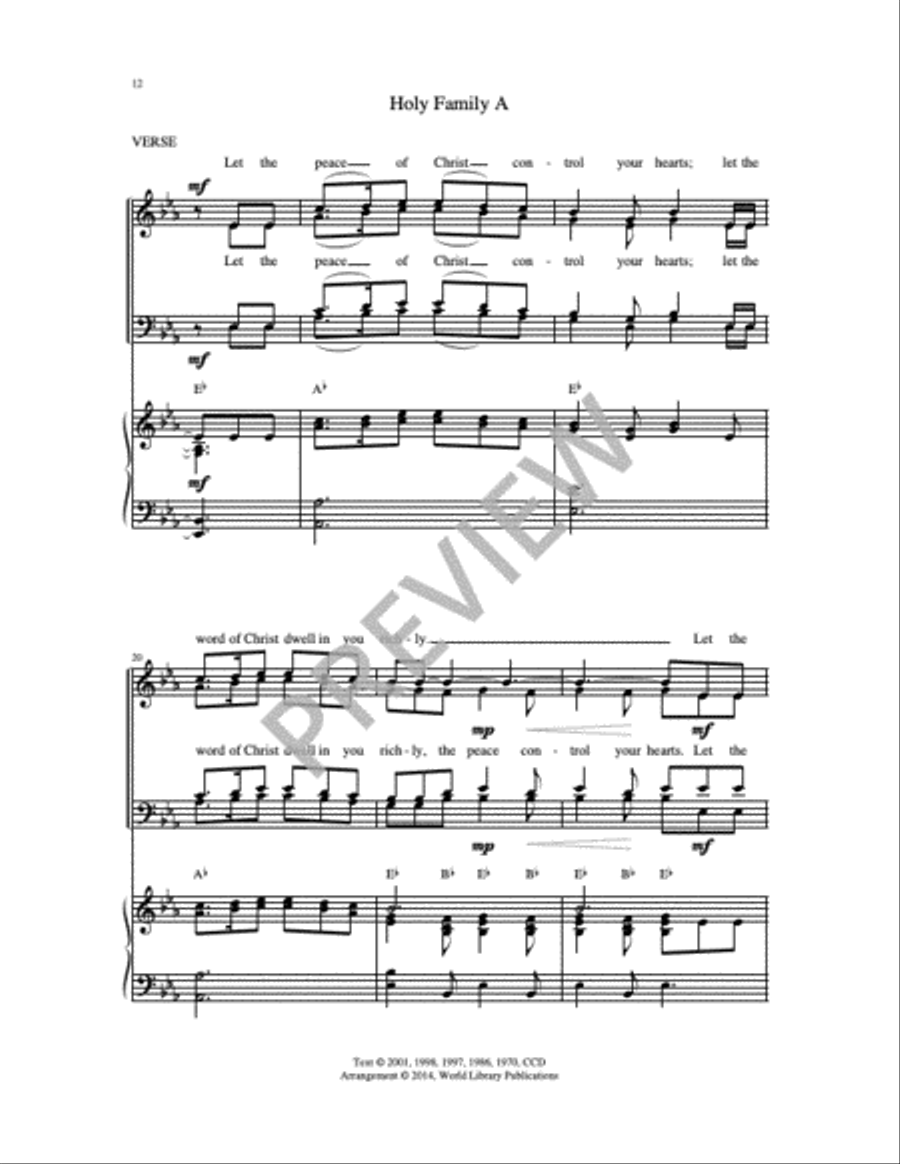 Christmas Gospel Acclamations on Gesù Bambino 4-Part scores gallery preview page 15