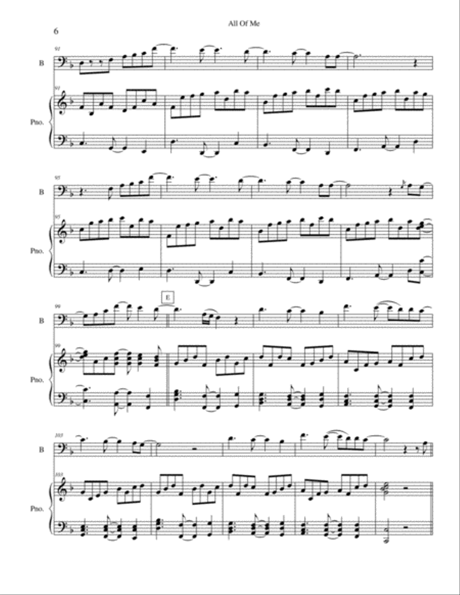 All Of Me Bassoon scores gallery preview page 6
