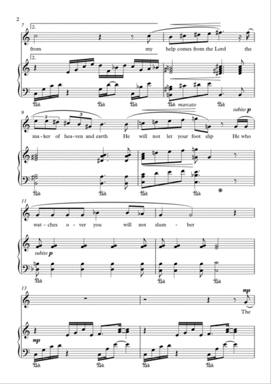 Psalm 121 - Vartan Agopian Soprano Voice scores gallery preview page 2