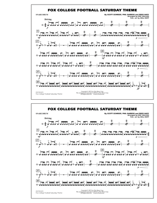 Fox College Football Saturday Theme - Snare Drum