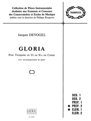 Book cover for Gloria (trumpet & Piano)