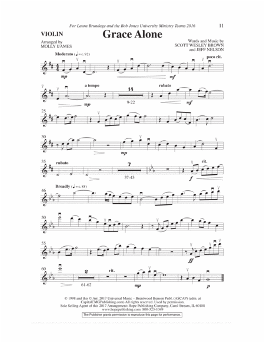 Grace Alone Grace Alone 4-Part scores gallery preview page 11