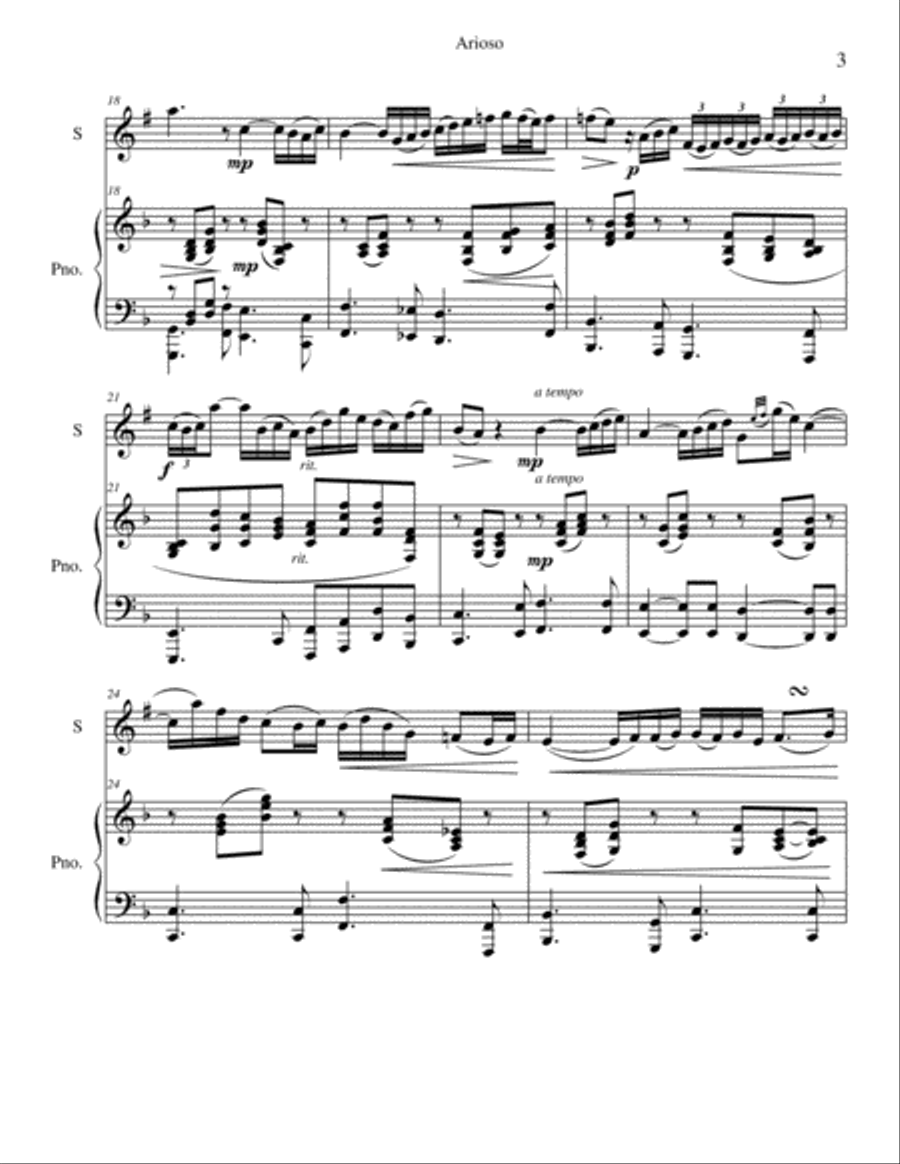 Arioso Arioso Bass Clarinet scores gallery preview page 3