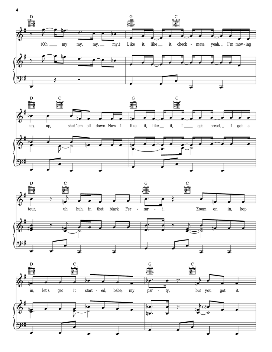 That's What I Like That's What I Like Piano, Vocal, Guitar scores gallery preview page 4