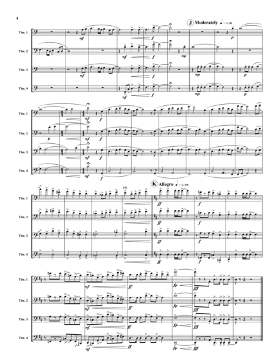 The Deputy Trombone Quartet scores gallery preview page 4