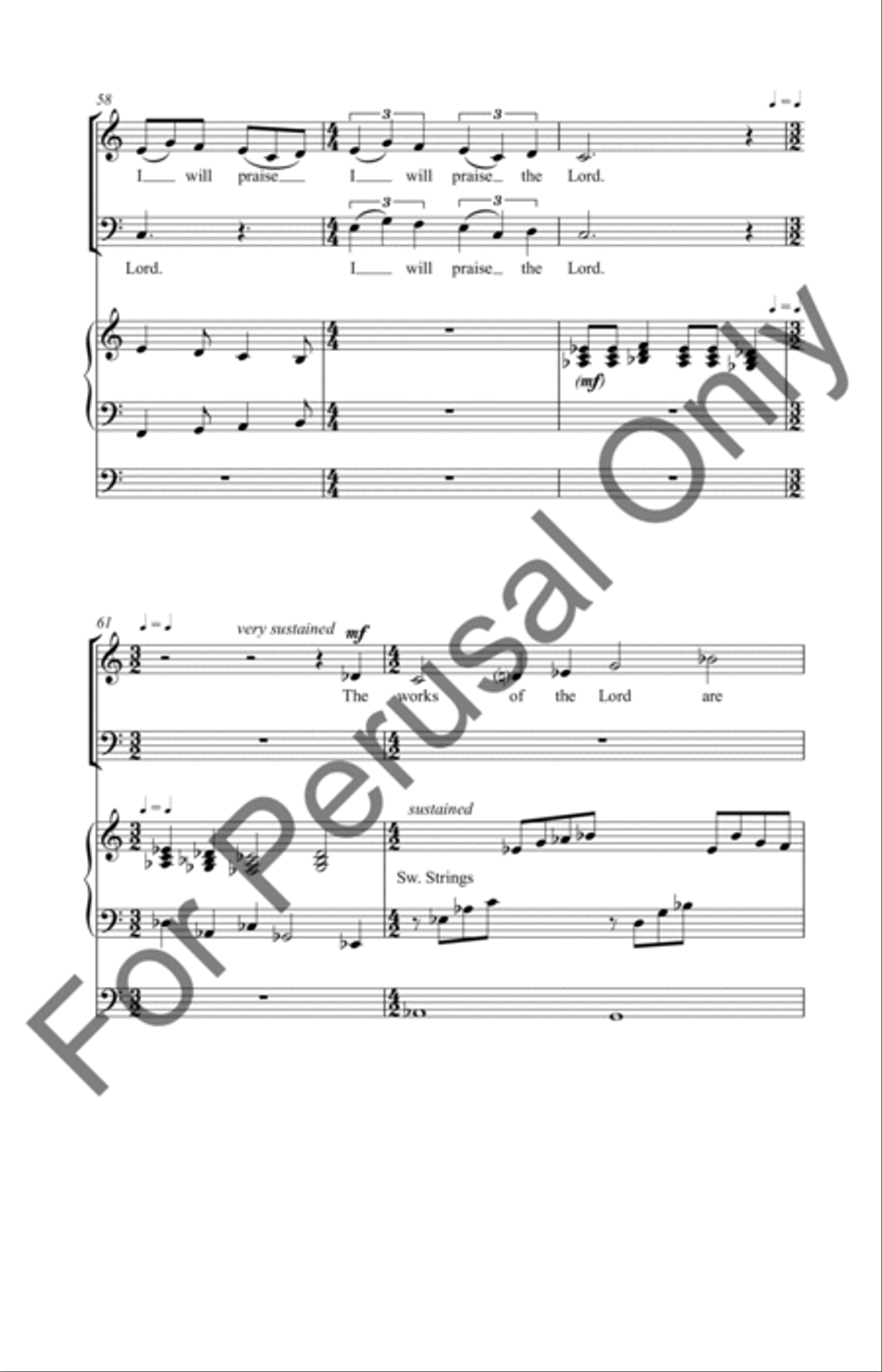 Psalm 111 4-Part scores gallery preview page 9