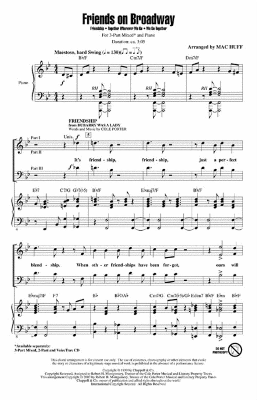 Friends on Broadway Friends on Broadway Choir scores gallery preview page 2