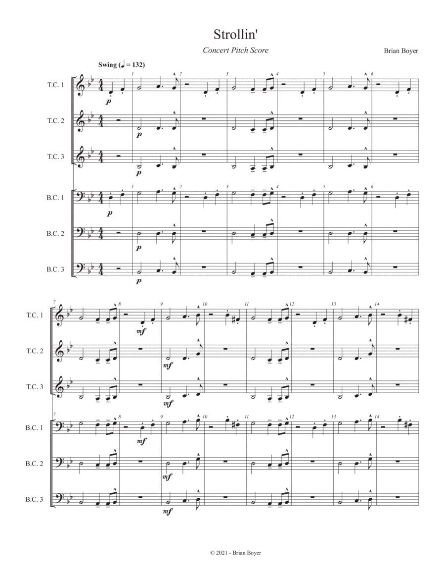 Strollin' Small Ensemble scores gallery preview page 1