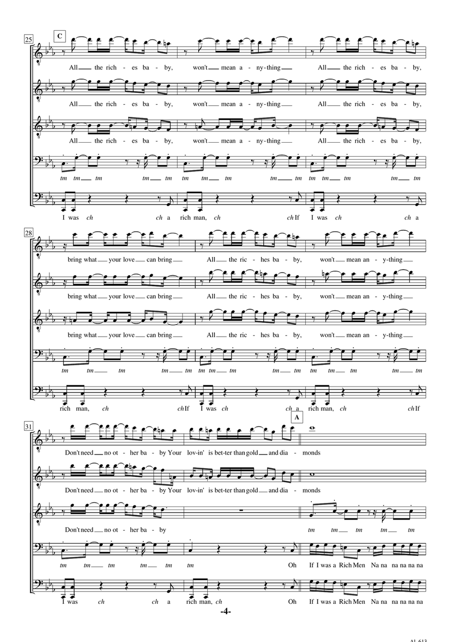 Rich Girl Rich Girl A Cappella scores gallery preview page 4