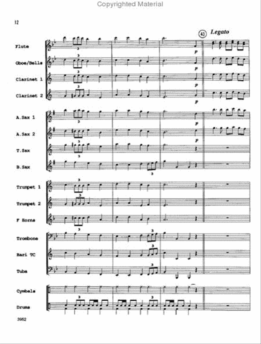 Battle Hymn of the Republic Concert Band scores gallery preview page 11