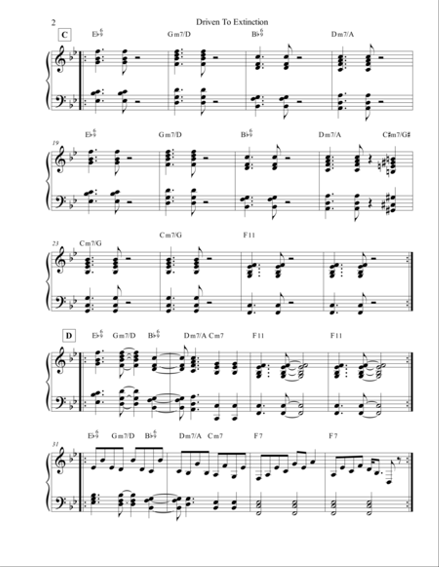 Driven To Extinction Piano Solo scores gallery preview page 3