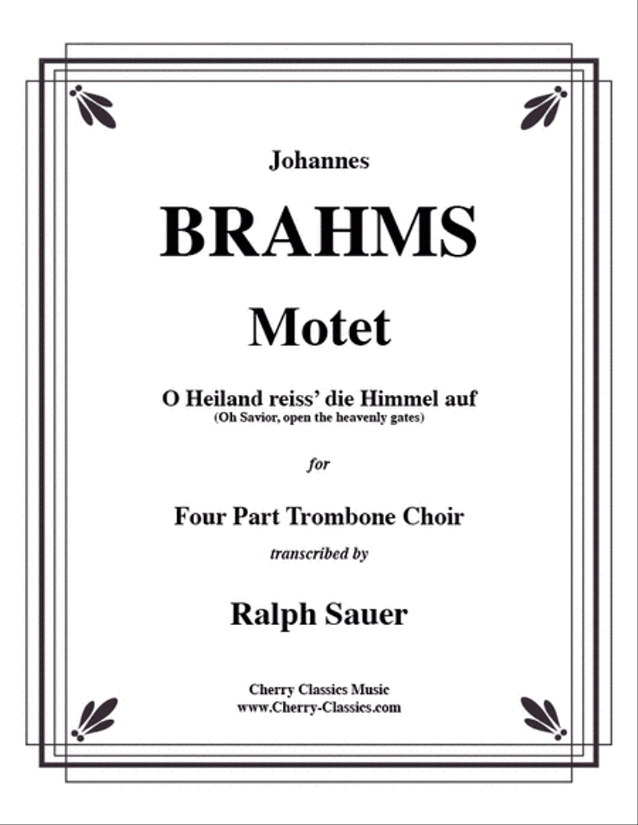 Motet, O Heiland reisbach s’ die Himmel auf 4-Part scores gallery preview page 1