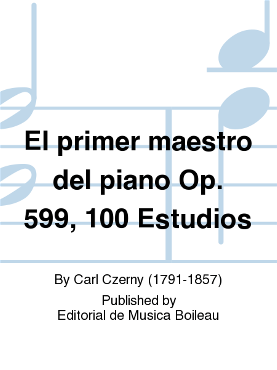 El primer maestro del piano Op. 599, 100 Estudios Piano Solo scores gallery preview page 1