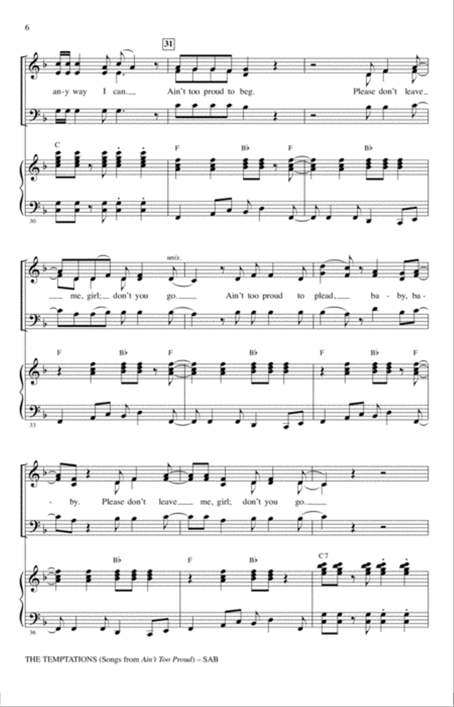 The Temptations (Songs from Ain't Too Proud) (arr. Mark Brymer) 3-Part scores gallery preview page 5