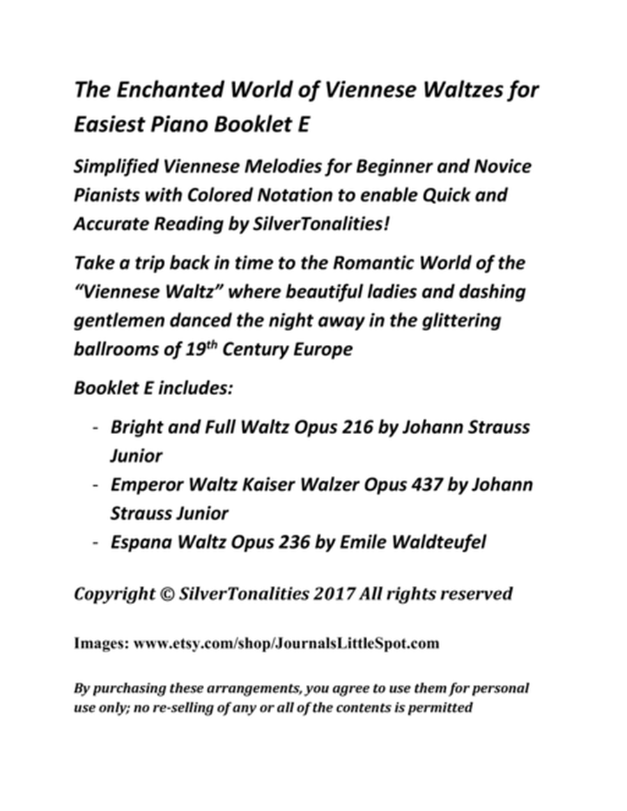 The Enchanted World of Viennese Waltzes for Easiest Piano Booklet E