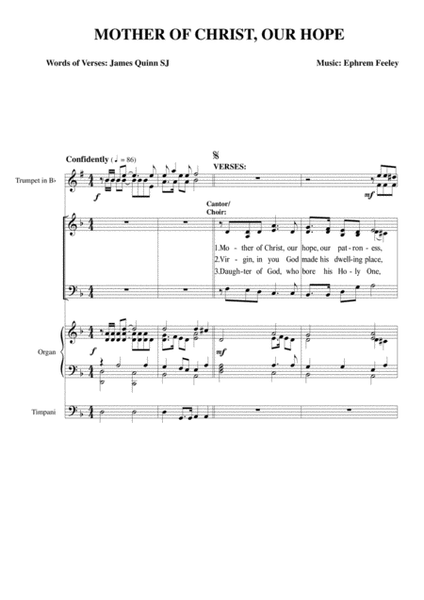 Mother of Christ, Our Hope 3-Part - Digital Sheet Music