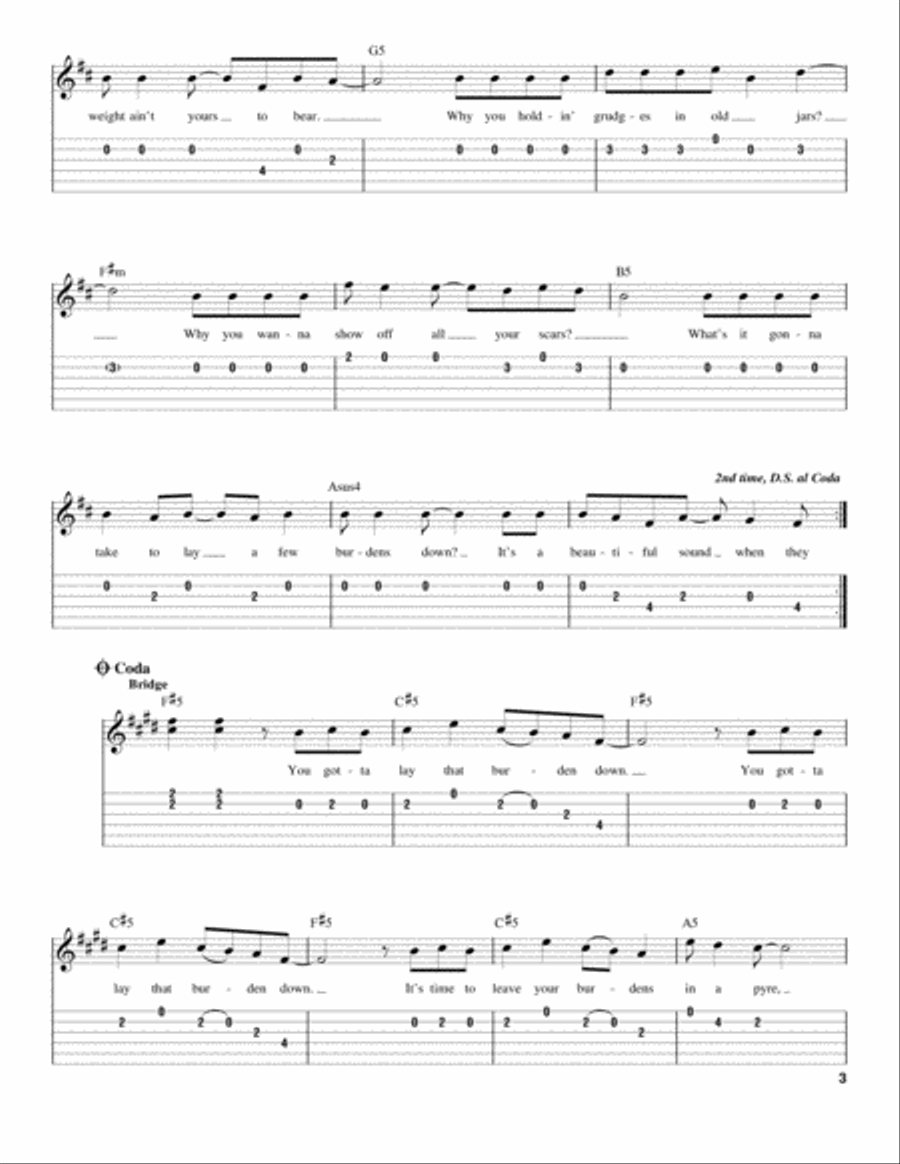 Million Pieces Acoustic Guitar scores gallery preview page 3