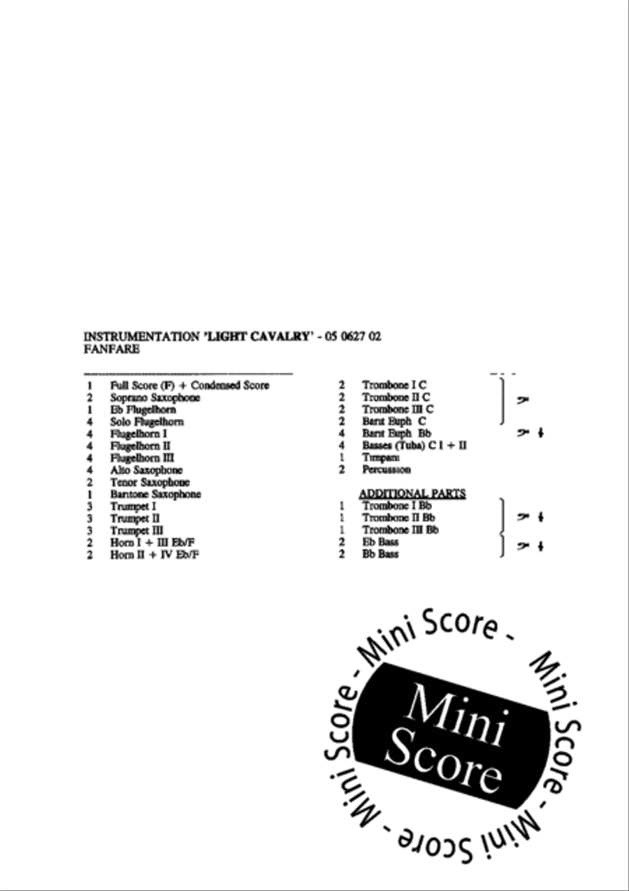 Light Cavalry Fanfare Band scores gallery preview page 3