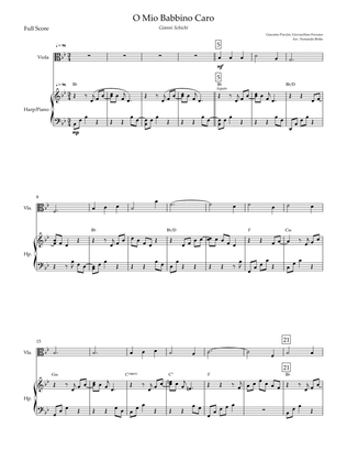 Book cover for O Mio Babbino Caro (Puccini) for Viola & Piano with Chords