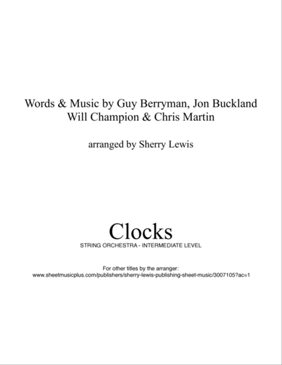 Clocks String Quartet scores gallery preview page 2