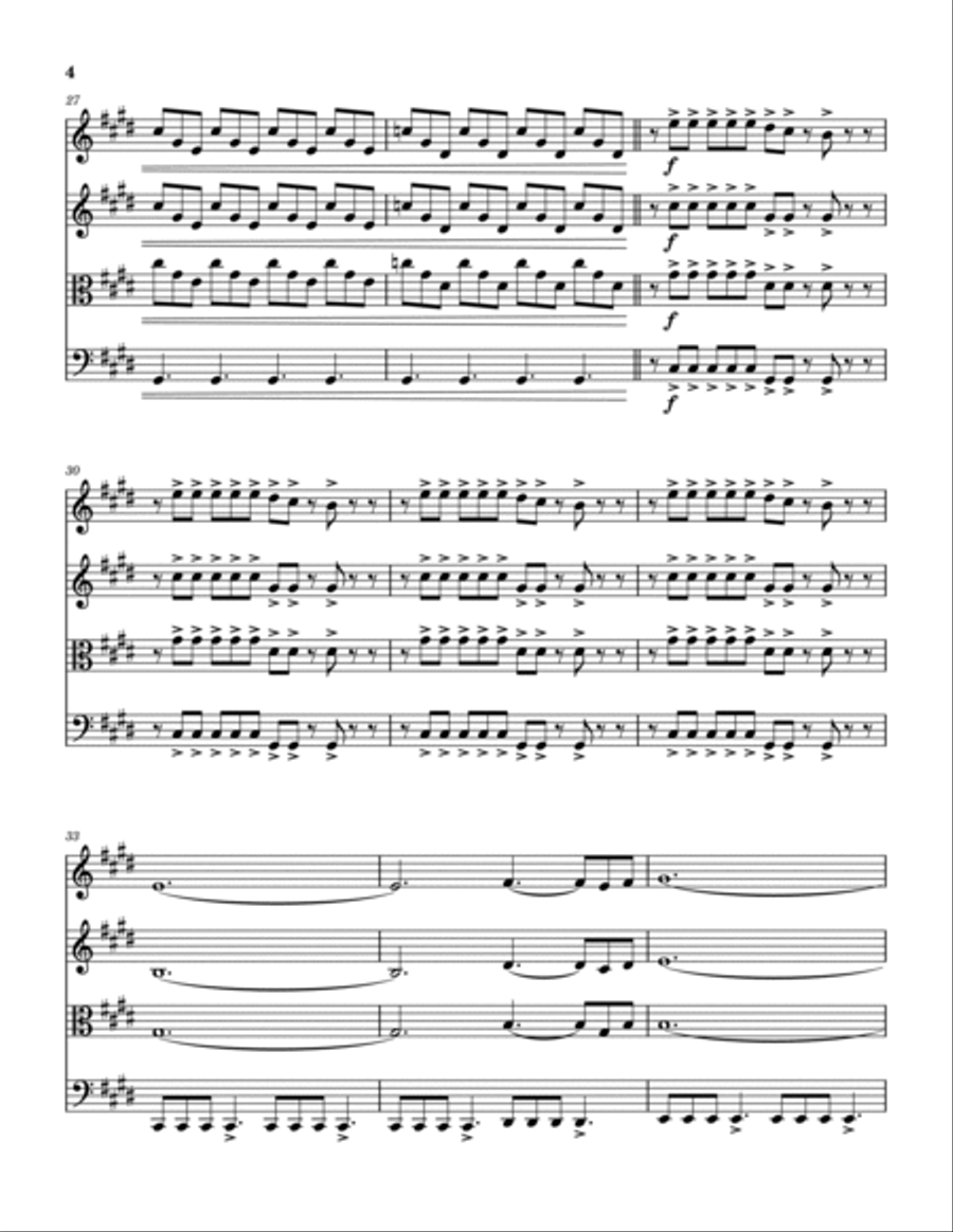 Child's Anthem Child's Anthem String Quartet scores gallery preview page 5