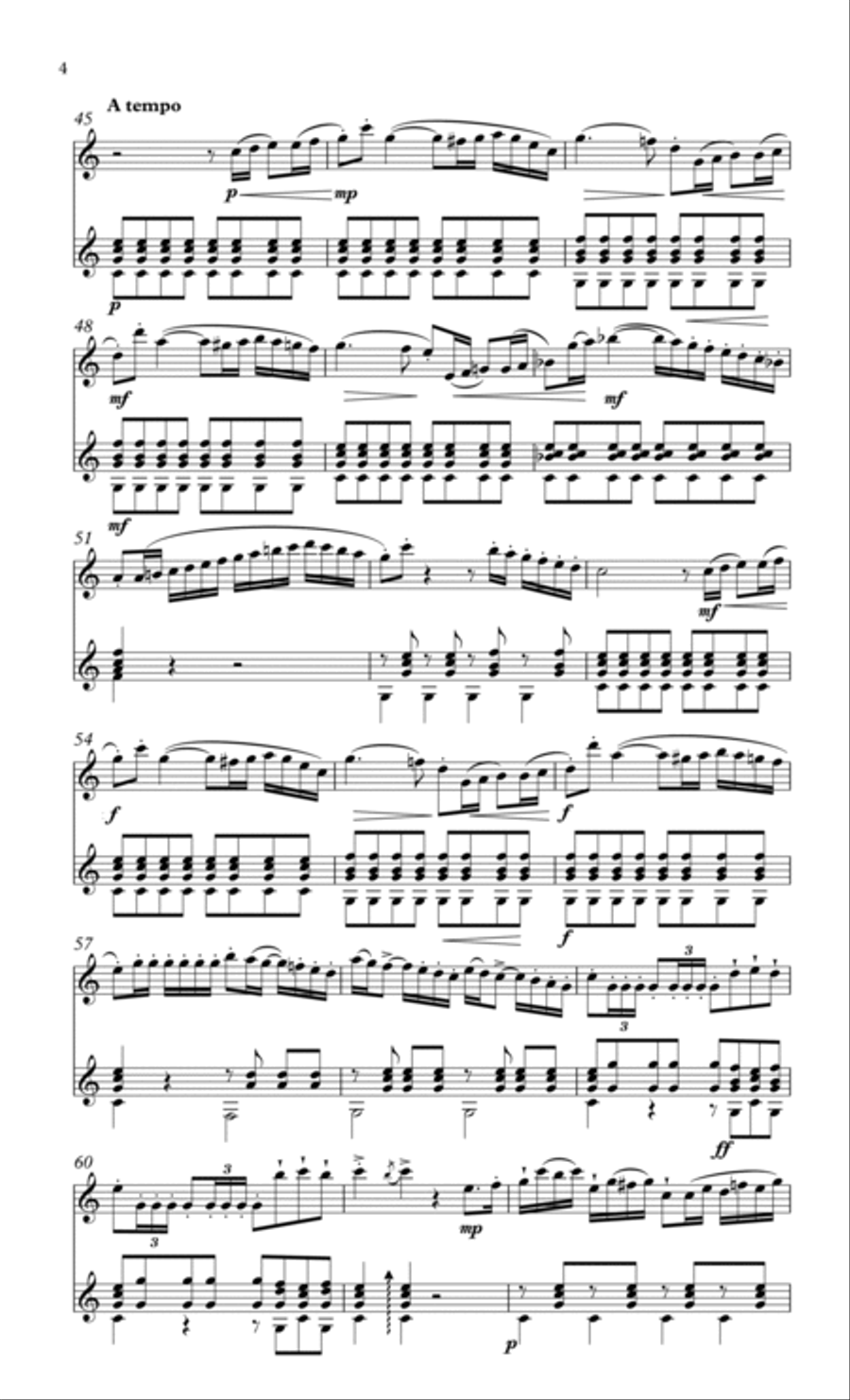 Ernst, Rondo & Variations for flute & guitar Flute scores gallery preview page 5