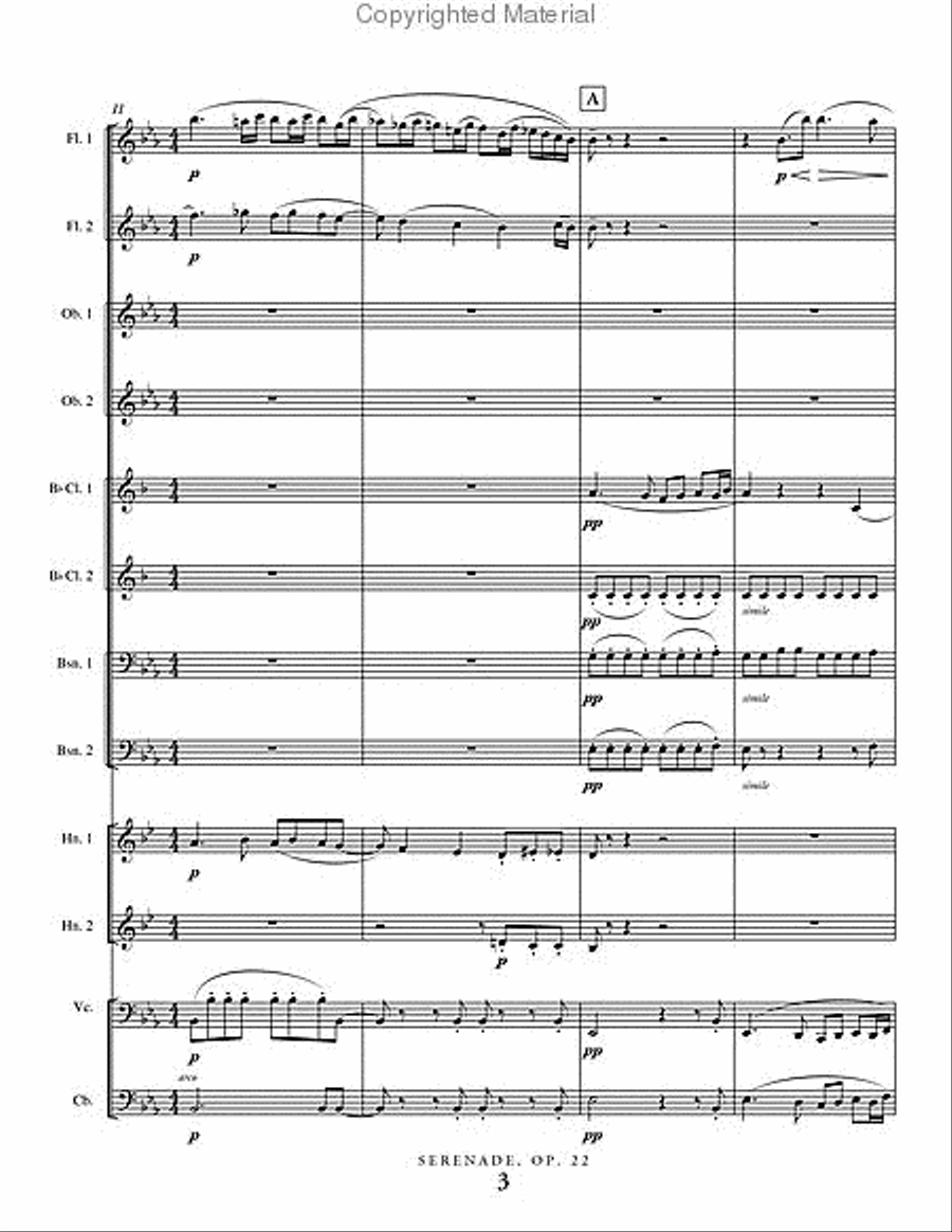 Serenade, Op. 22 Serenade, Op. 22 Concert Band scores gallery preview page 4