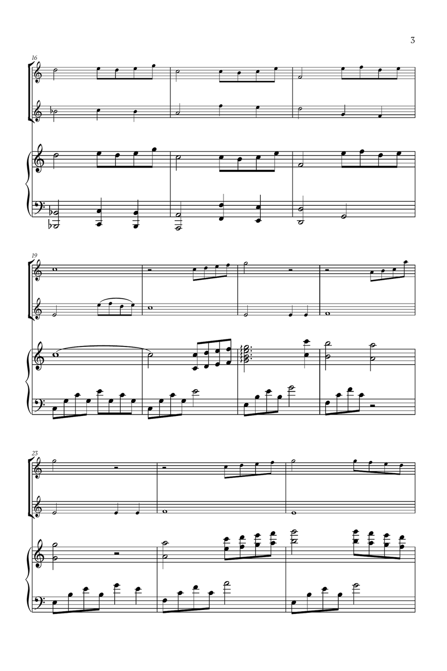 Beauty And The Beast Flute Duet scores gallery preview page 3