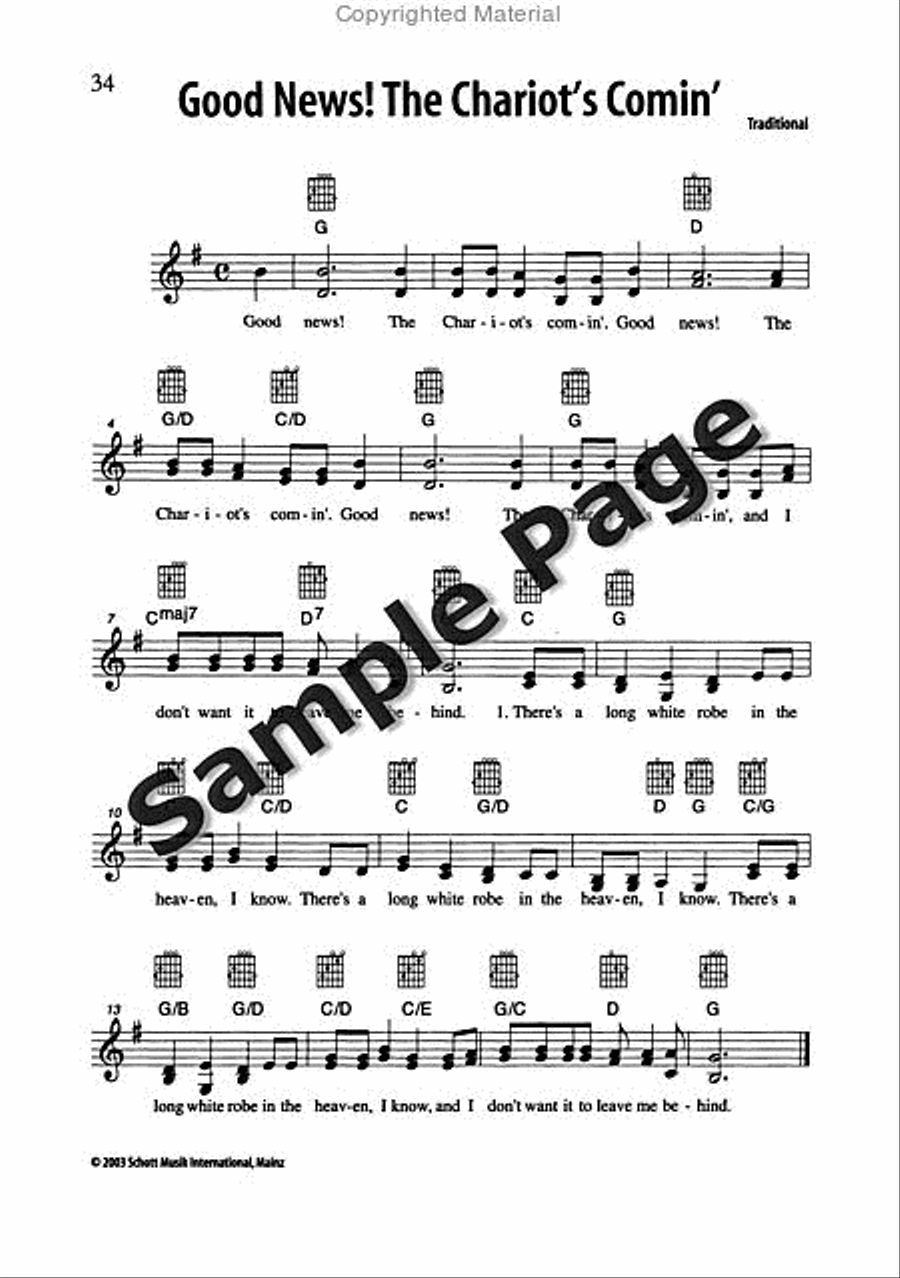 Best of Spirituals & Gospels Acoustic Guitar scores gallery preview page 35