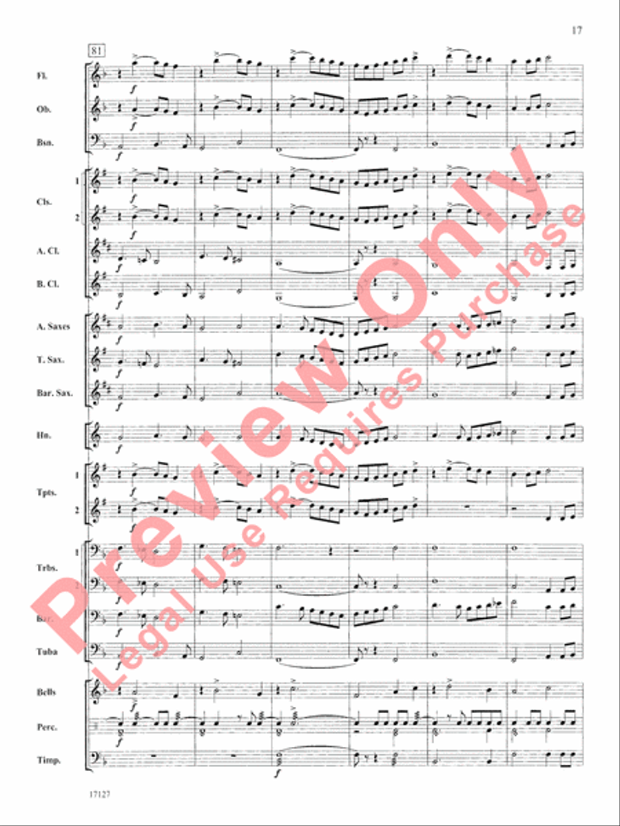 The Earl of Oxford's March Concert Band scores gallery preview page 18