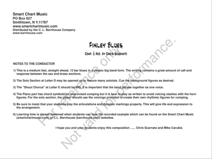 Finley Blues Jazz Ensemble scores gallery preview page 2