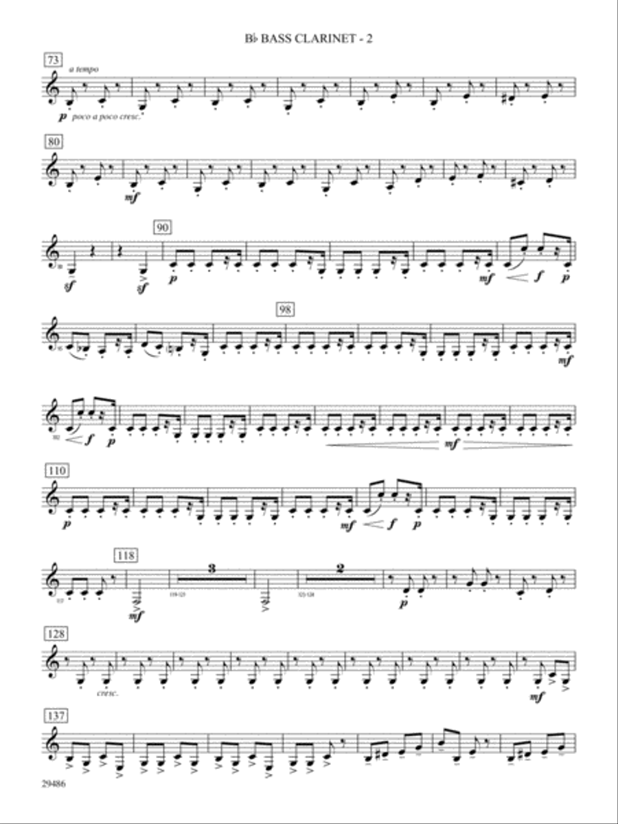 Polka from The Bartered Bride: B-flat Bass Clarinet Concert Band scores gallery preview page 2