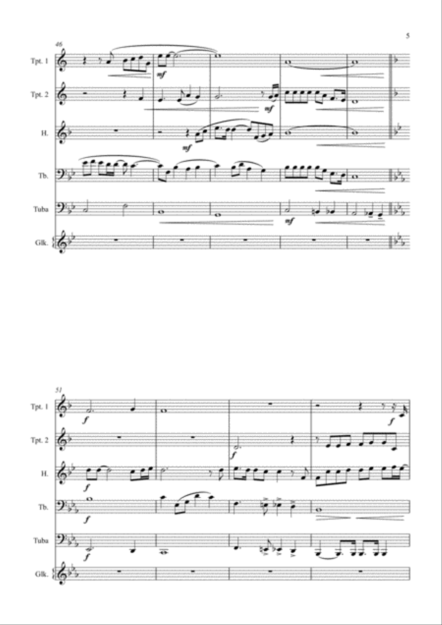 Bohemian Rhapsody Brass Ensemble scores gallery preview page 5
