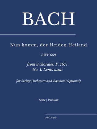 Book cover for Bach: Nun Komm'der Heiden Heiland - from 3 Corali: Orchestral interpretation by Ottorino Respighi