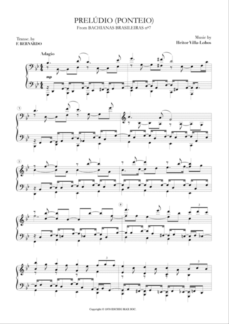 Bachianas Brasileiras No 7 Piano Solo scores gallery preview page 2
