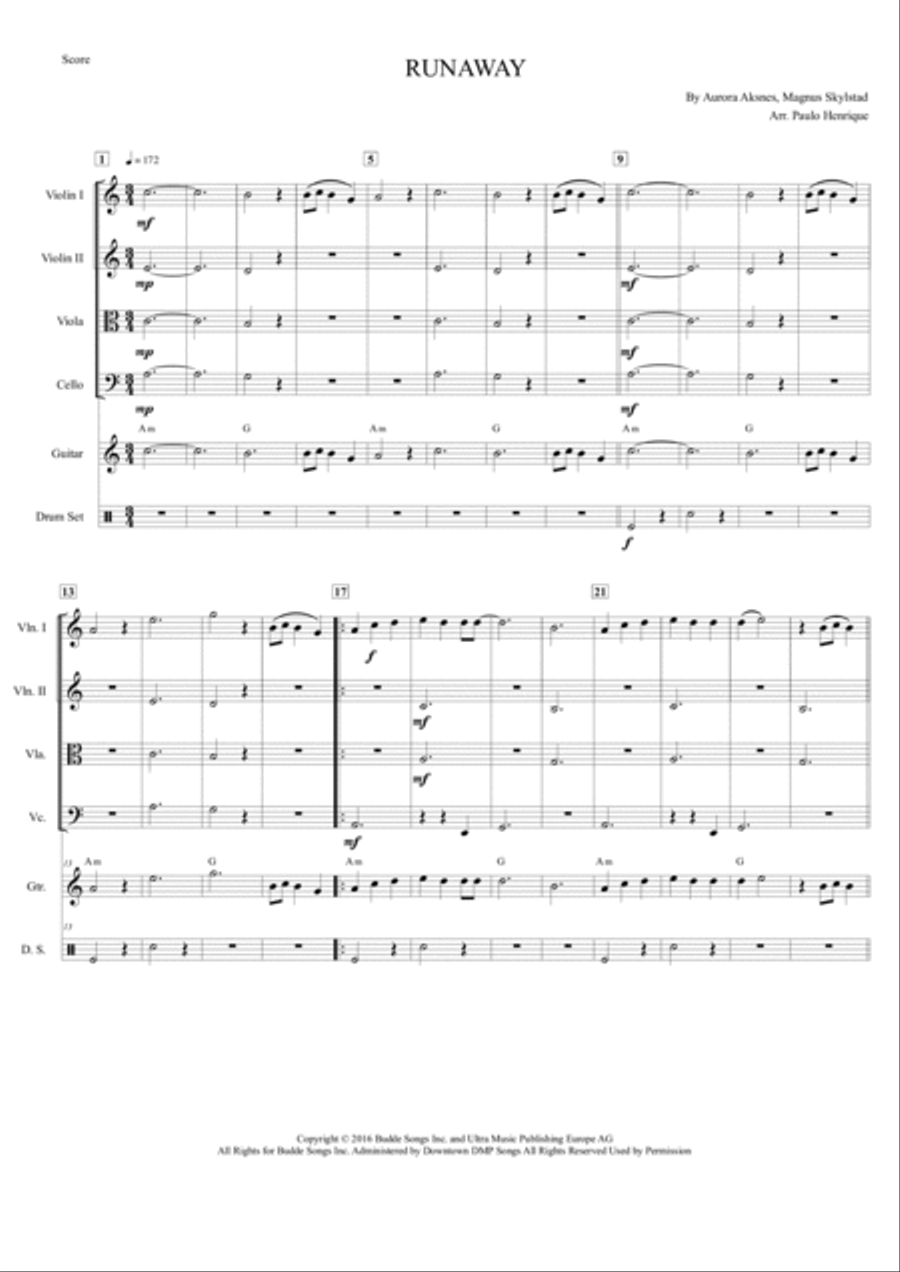 Runaway String Quartet scores gallery preview page 2