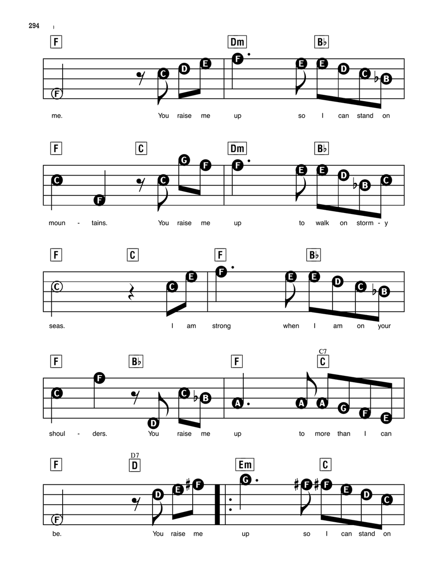 You Raise Me Up Electronic Keyboard scores gallery preview page 2