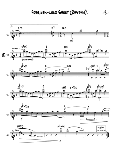 Forgiven (Lead Sheet) image number null