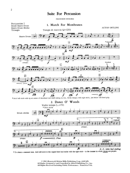 Suite for Percussion: 1st Percussion