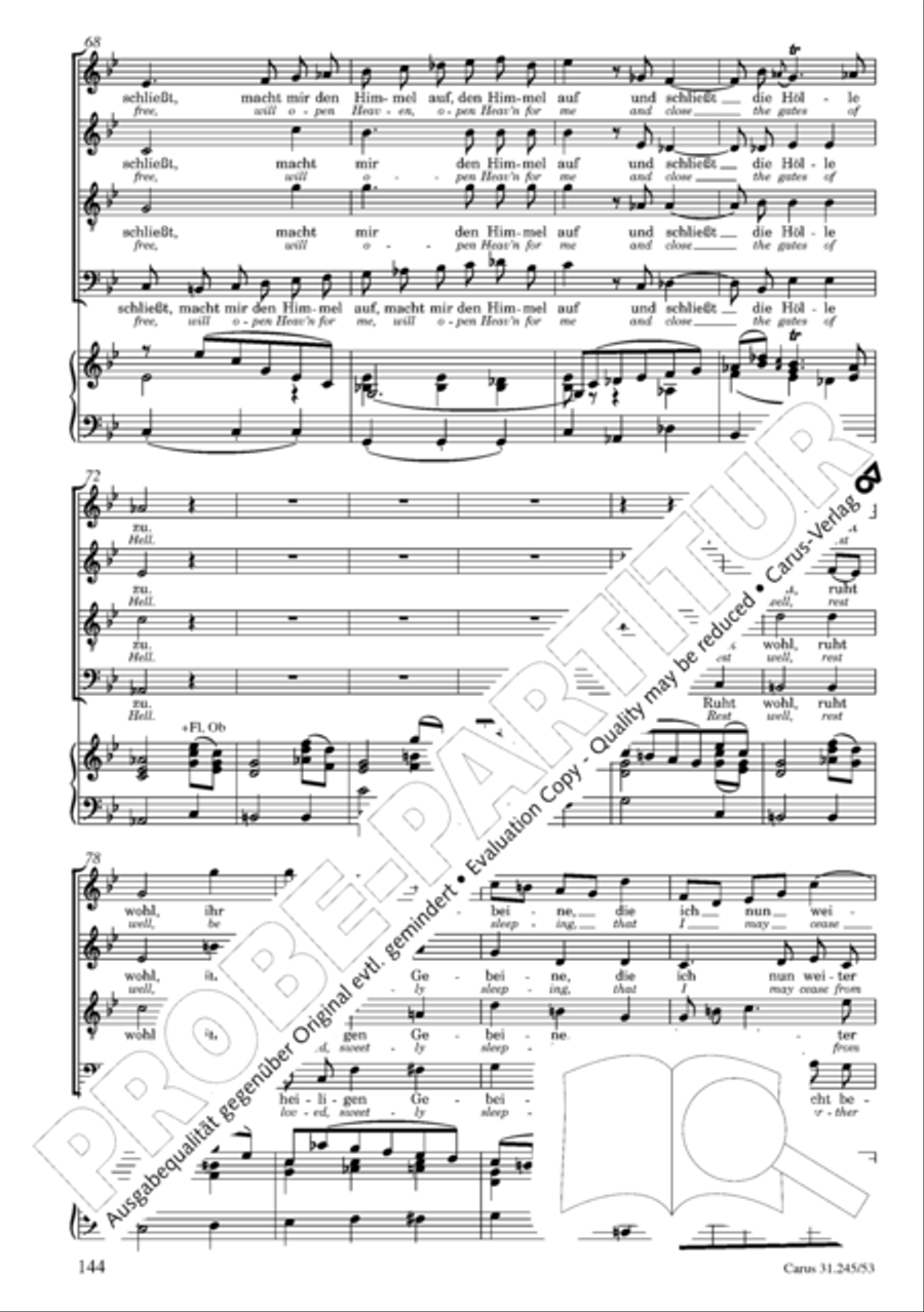 St. John Passion (Johannes-Passion) 4-Part scores gallery preview page 145