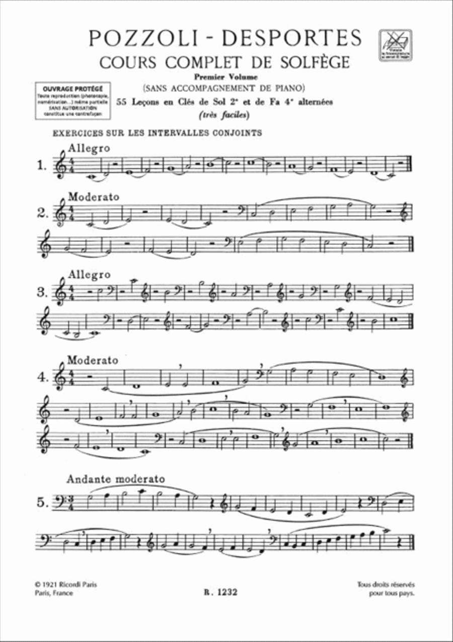 Cours Complet de Solfege Vol. 1 School and Community scores gallery preview page 2
