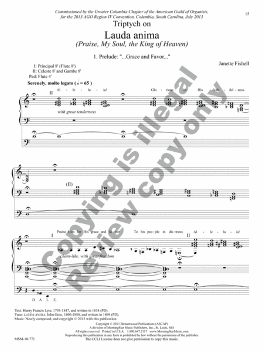 Praise, My Soul: Three Joyful Hymn Arrangements Organ scores gallery preview page 7