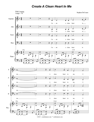 Create A Clean Heart In Me (Solo with SATB)