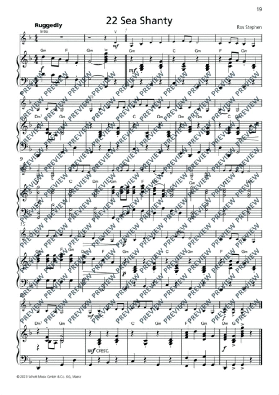 Violin Junior: Piano accompaniments 2 Violin Solo scores gallery preview page 19