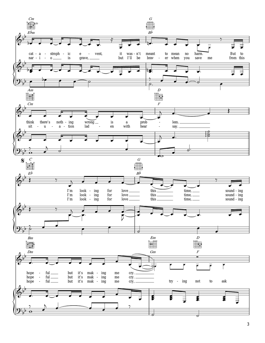 Mr. Curiosity Piano, Vocal, Guitar scores gallery preview page 3