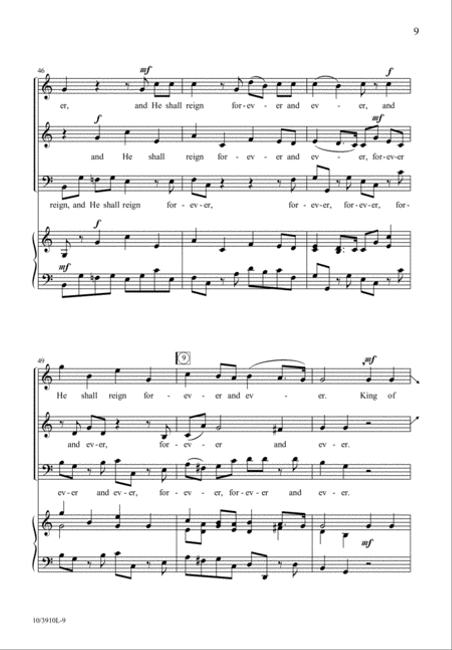 Hallelujah Chorus 3-Part scores gallery preview page 9