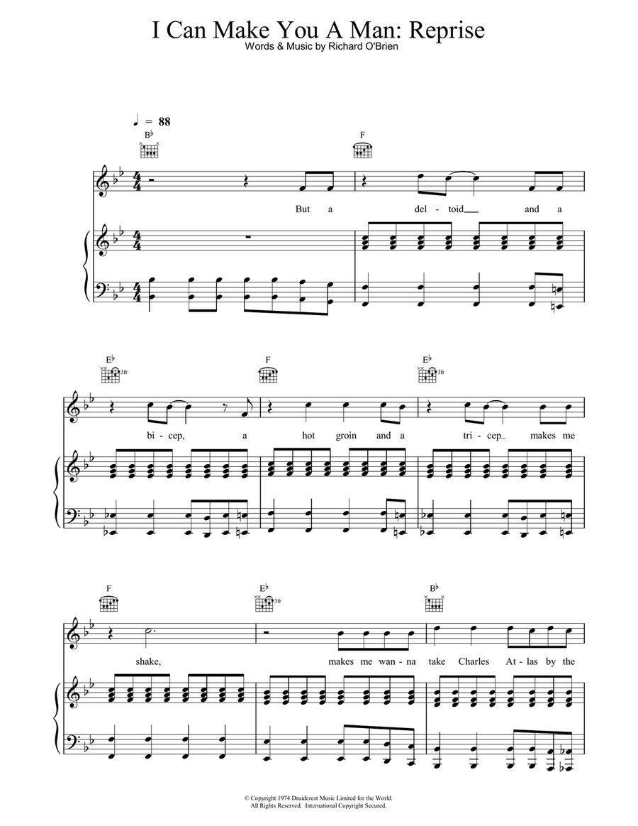 I Can Make You A Man (Reprise) Guitar scores gallery preview page 1
