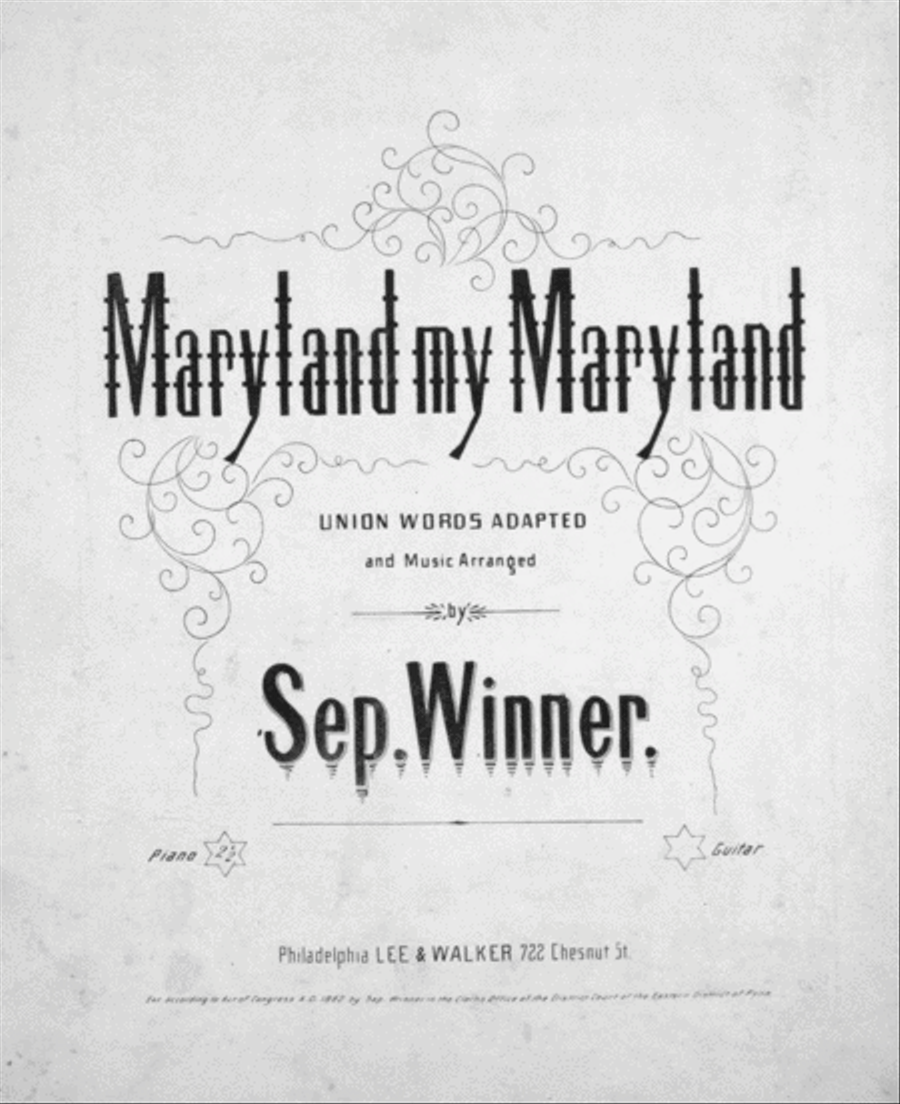 Maryland, My Maryland Voice scores gallery preview page 1