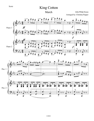 King Cotton March Piano Duet